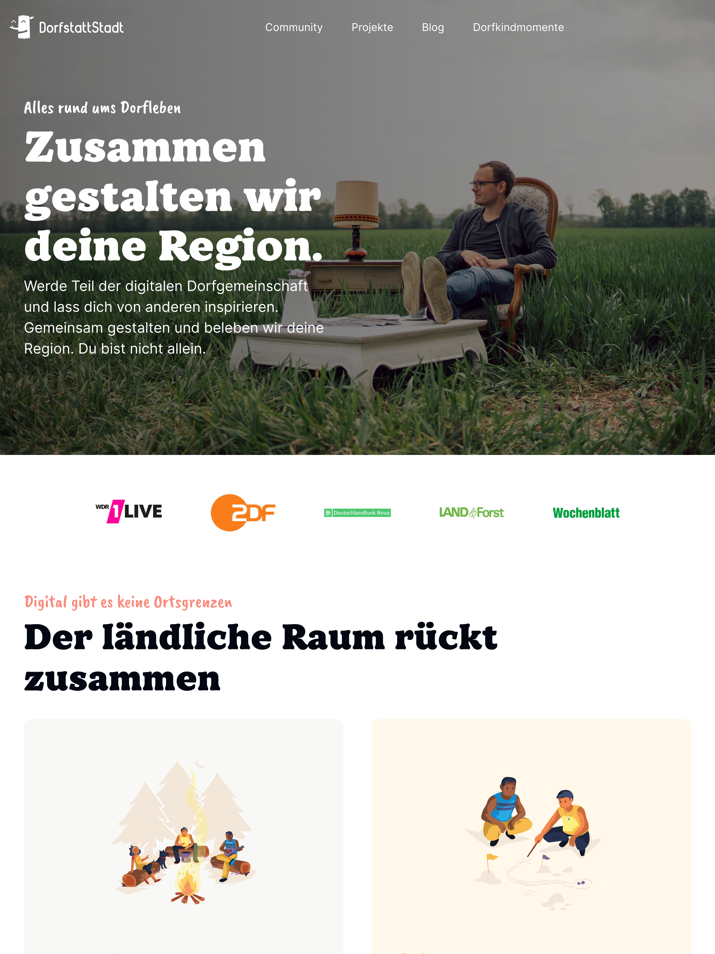 Screenshot of dorfstattstadt.de