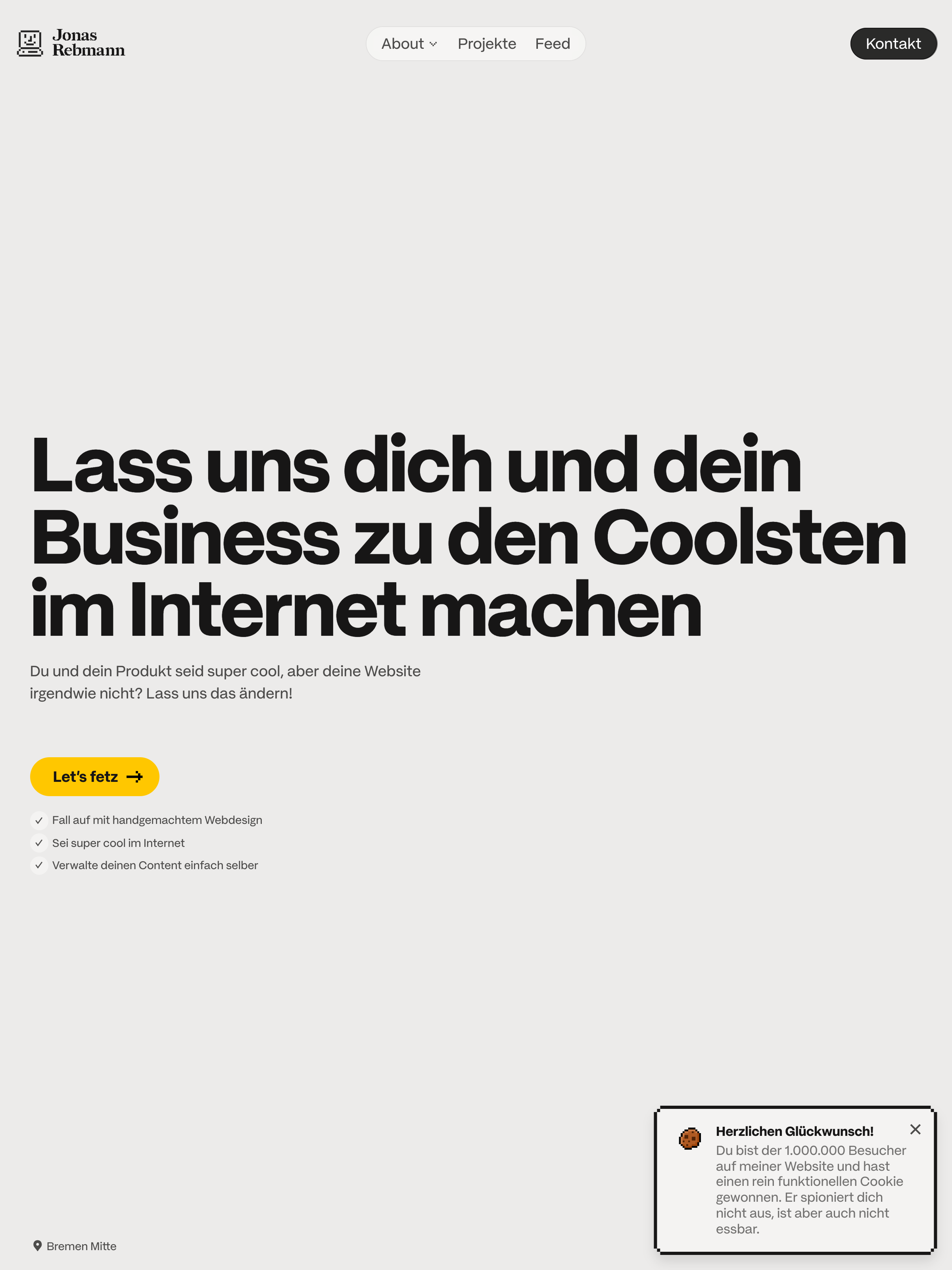 Screenshot of jonasrebmann.de